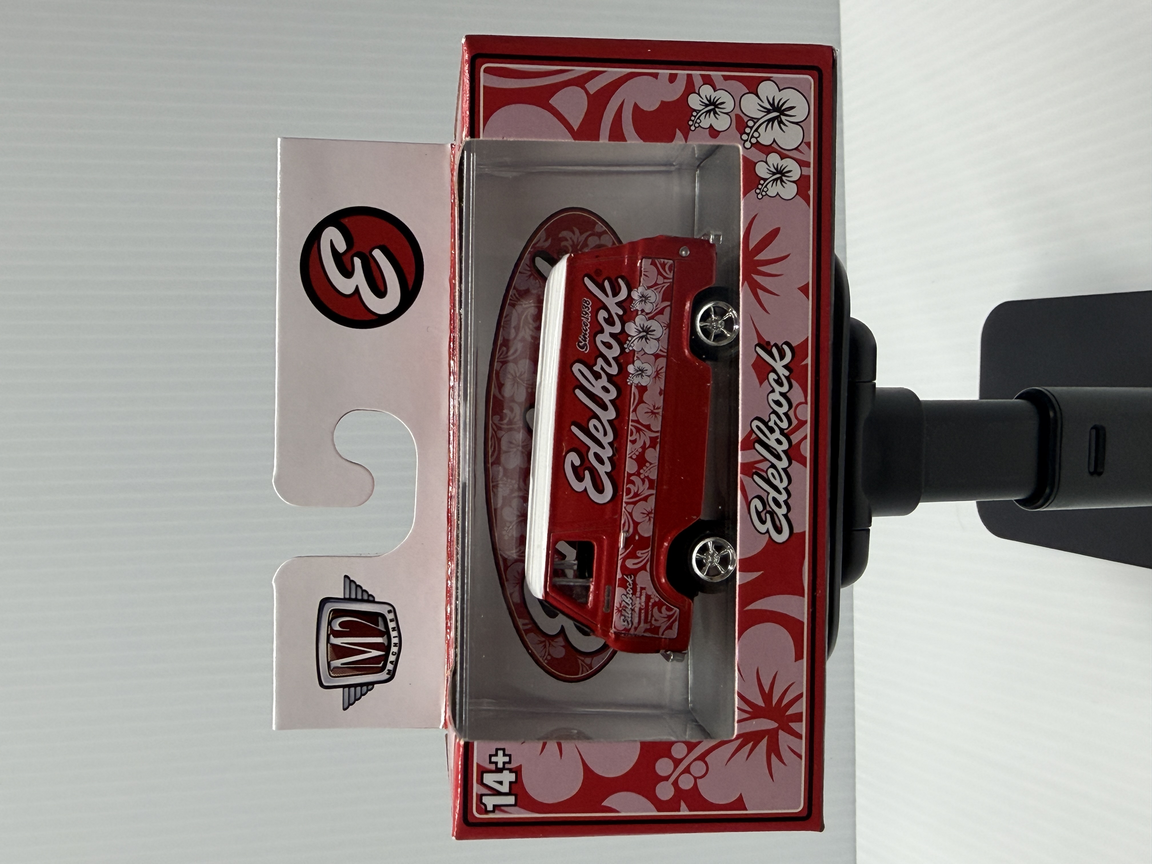M2 Machines Dodge A100 — Red/white Edelbrock floral/promotional livery