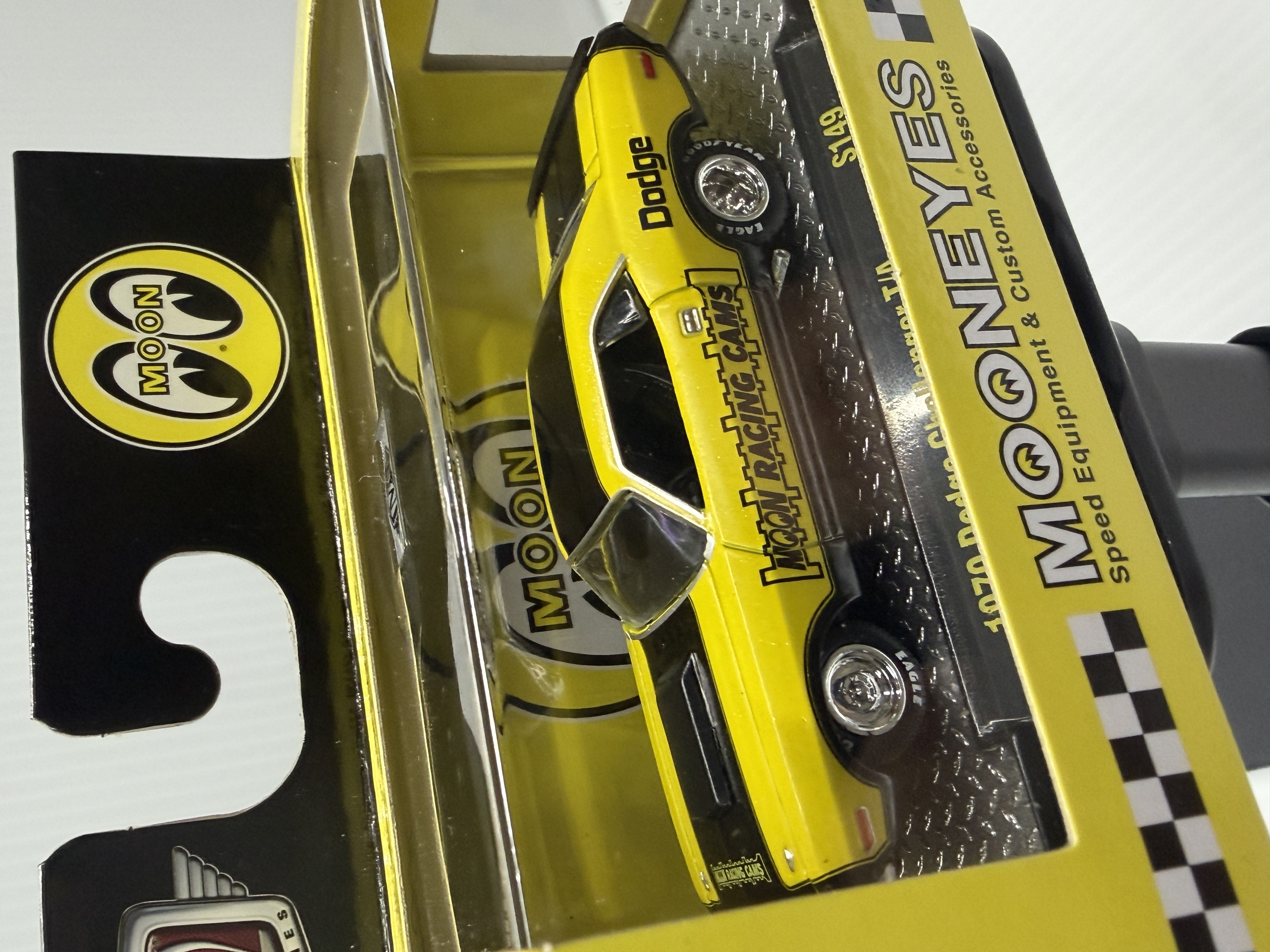 M2 Machines 1970 Dodge Challenger T/A — Yellow/black Moon livery