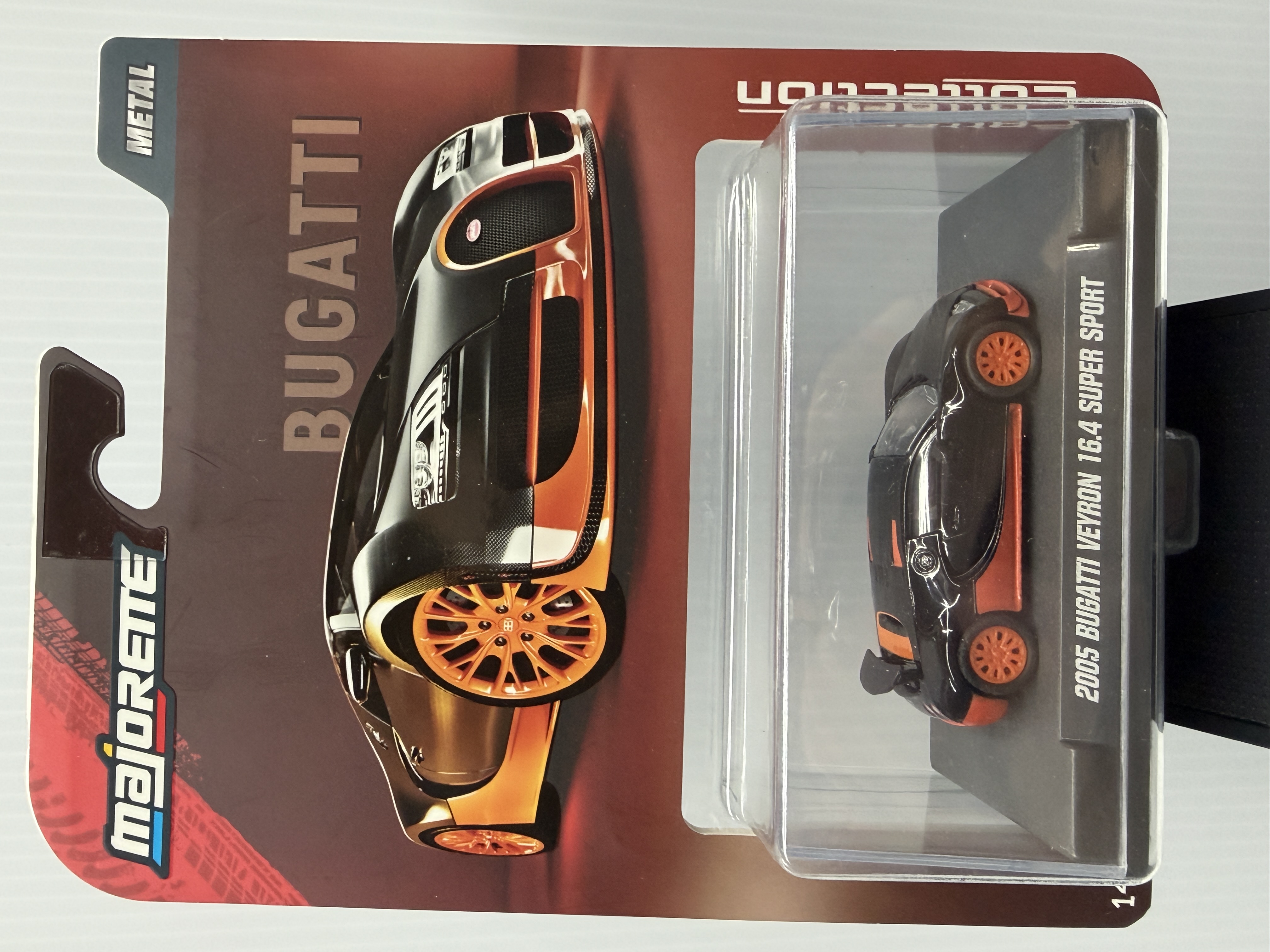 Maisto Speed Icons 2005 Bugatti Veyron 16.4 Super Sport — Black / Orange