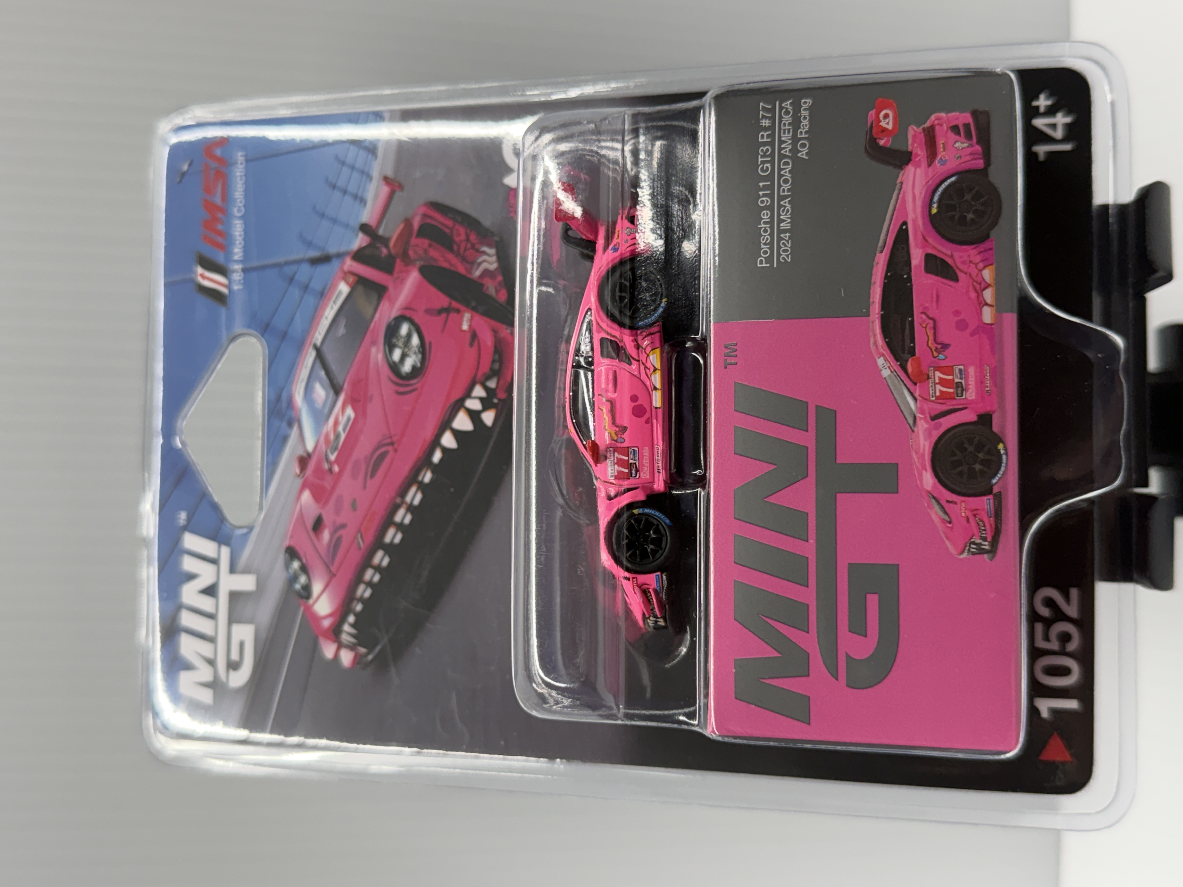 MINI GT #1052 Porsche 911 GT3 R #77 — 2024 IMSA Road America AO Racing